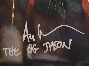 Autographed photo of actor Ari Lehman