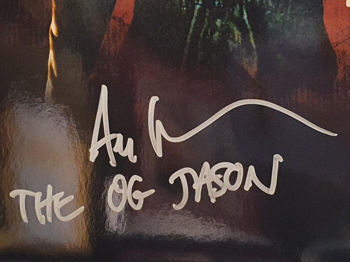 Autographed photo of actor Ari Lehman