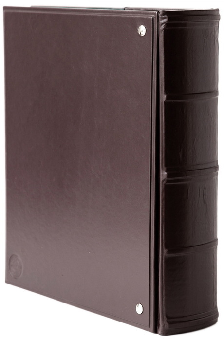 Leather-bound photo album "Venice", green