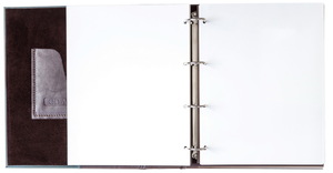 Leather-bound photo album "Venice", green