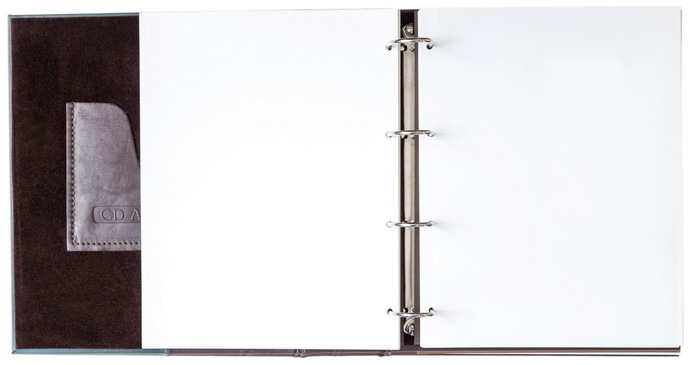 Leather-bound photo album "Venice", green
