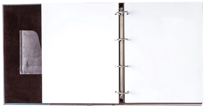 Leather-bound photo album "Venice", green