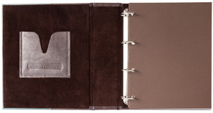 Leather-bound photo album "Venice", green