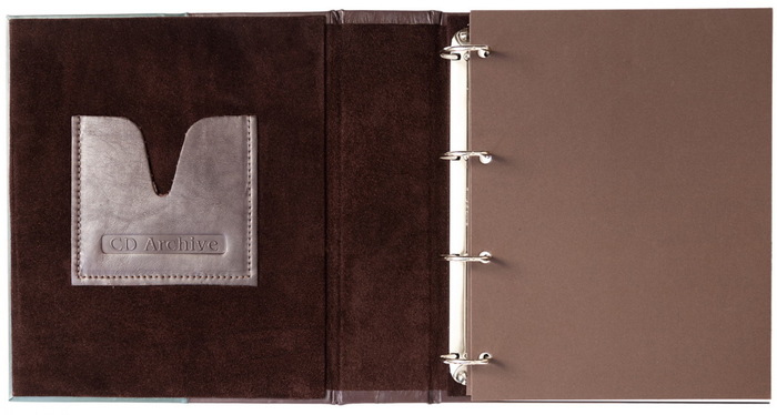 Leather-bound photo album "Venice", green