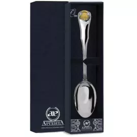 Серебряная столовая ложка «Визит» с позолотой