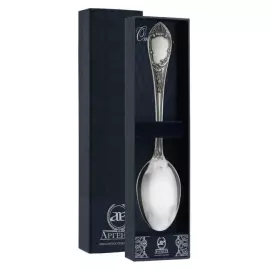 Серебряная столовая ложка "Престиж" с чернением
