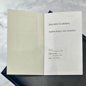 Книга Стивена Кинга  "Долорес Клэйборн" специальное издание для критиков 1992г.