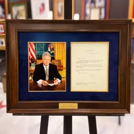 Письмо с автографом 42-го президента США Билла Клинтона