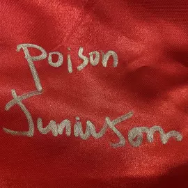 Шорты с автографом боксёра Джуниора Джонса