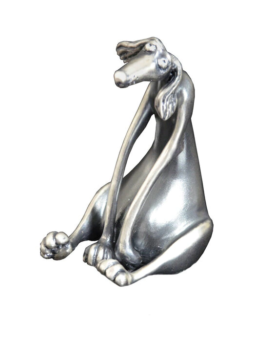 Silver figurine "The dog dreams"