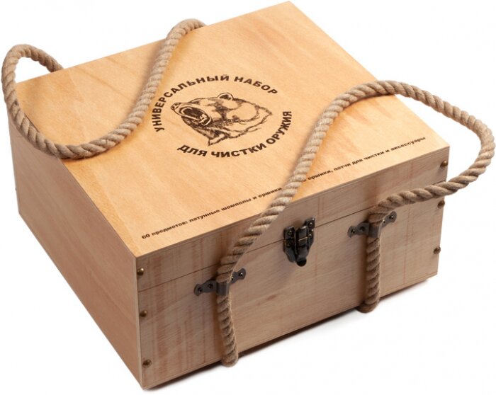 Набор для чистки оружия "Медведь" карельская береза