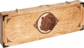 Набор шампуров "Медведь" на 6 персон, карельская береза