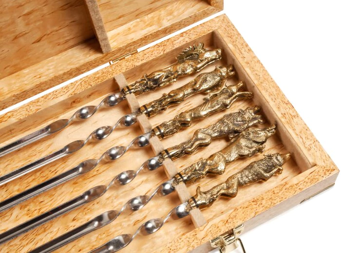 Set of skewers "Bear" (Karelian birch)