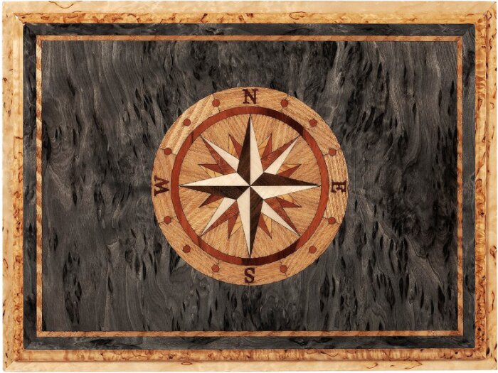 Document box “Wind Rose" (Karelian birch)