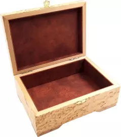 Шкатулка "Бабочки" карельская береза