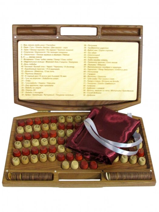 Lotto in a carved ash case "Arabesque-1"
