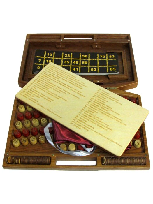 Lotto in a carved ash case "Arabesque-2"