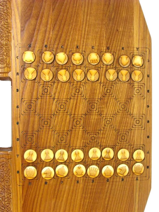 Lotto in a carved ash case "Arabesque-6"