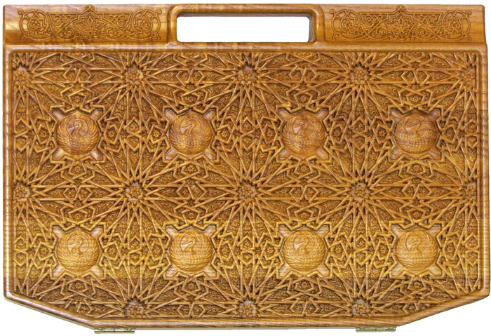 Lotto in a carved ash case "Arabesque-6"