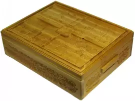 Лото резное "Русское лото" в шкатулке из мореного ясеня