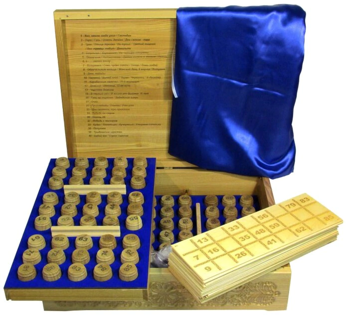 A REAL "Russian lotto" in a box made of stained ash