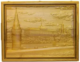 Настоящее "Русское лото" в резной шкатулке с бочонками из мореного ясеня "Кремль" Настоящее "Русское лото" в резной шкатулке с бочонками из мореного ясеня "Кремль"