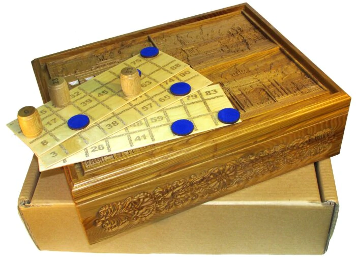 A REAL "Russian lotto" in a box made of stained ash