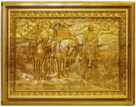 Русское лото "Богатыри" в шкатулке из мореного ясеня