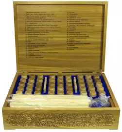 НАСТОЯЩЕЕ "Русское лото - Поединок Пересвета с Челубеем на Куликовом поле" в шкатулке из мореного ясеня