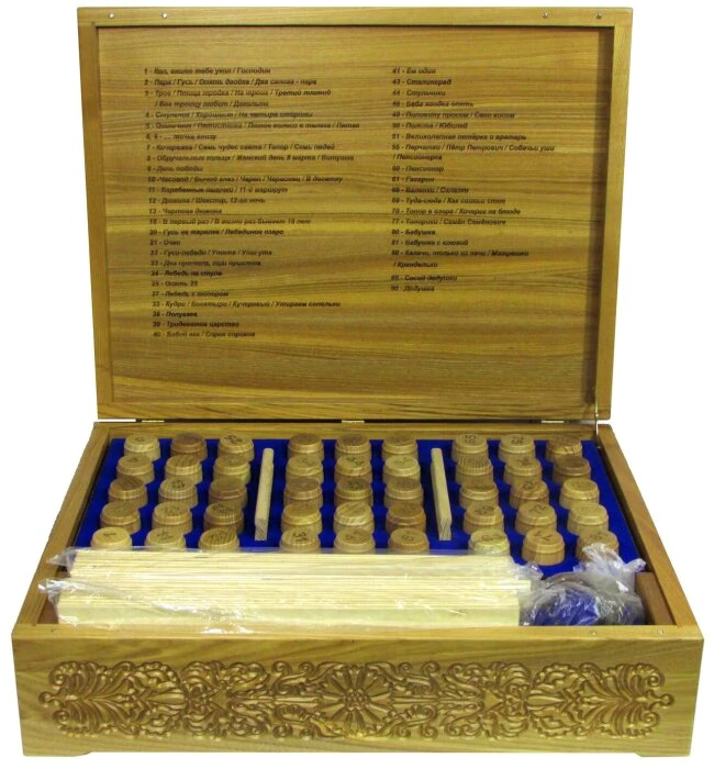 THE REAL "Russian lotto - Peresvet's duel with Chelubey on Kulikovo field" in a box made of stained ash