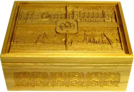 Лото в резной шкатулке из мореного ясеня