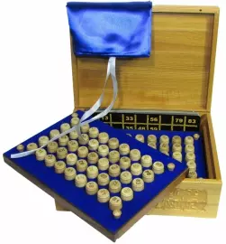 Лото в резной шкатулке из мореного ясеня
