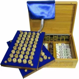 Лото в резной шкатулке из мореного ясеня