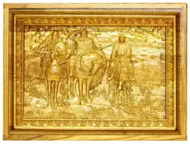 Лото в резной шкатулке из мореного ясеня "Богатыри" Лото в резной шкатулке из мореного ясеня "Богатыри"