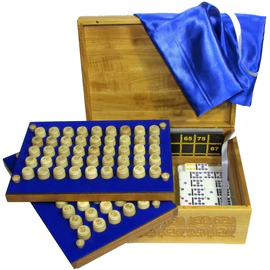 Lotto in a carved box made of stained ash "The duel of Peresvet with Chelubey on Kulikovo field"