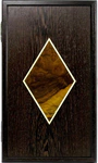 Backgammon from the wenge massif with a diamond from the imbai root