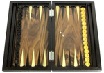 Backgammon from the wenge massif with a diamond from the imbai root
