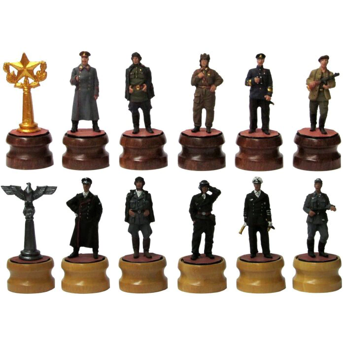 Exclusive chess made of artificial moraine oak "The Great Patriotic War"