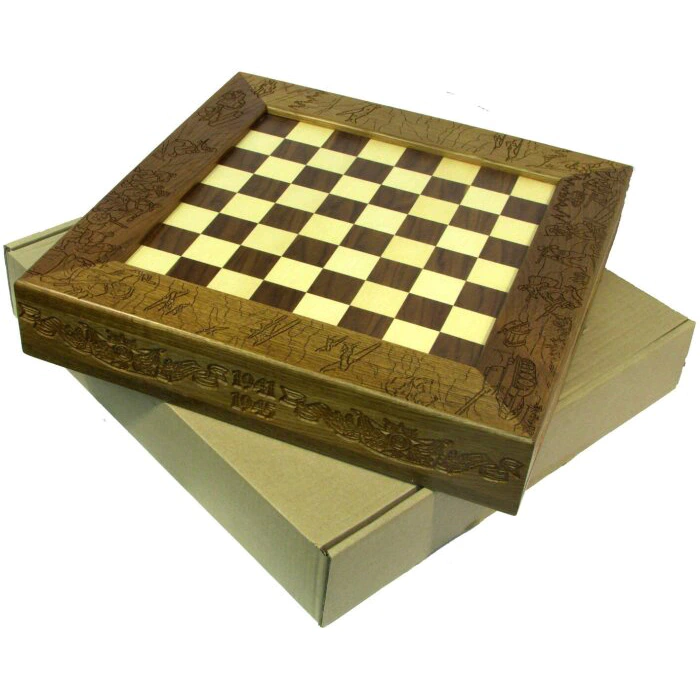 Exclusive chess made of artificial moraine oak "The Great Patriotic War"