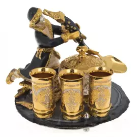 Икорница "В гостях у сказки" на агате