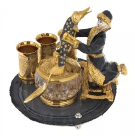 Икорница "В гостях у сказки" на агате