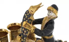 Икорница "В гостях у сказки" на агате