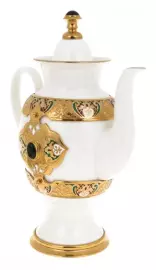 Coffee set "Lady" for 4 persons (lapis lazuli)