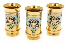 Набор стопок "На троих" бирюзовый, на 3 персоны