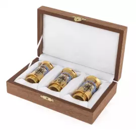 Набор стопок "На троих" васильковый, на 3 персоны