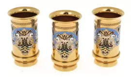 Набор стопок "На троих" васильковый, на 3 персоны