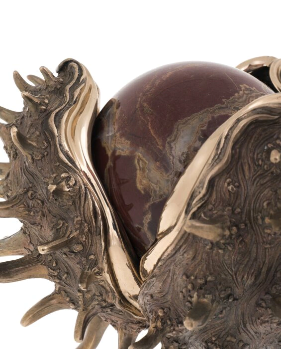 The author's bronze sculpture "Golden Chestnut"