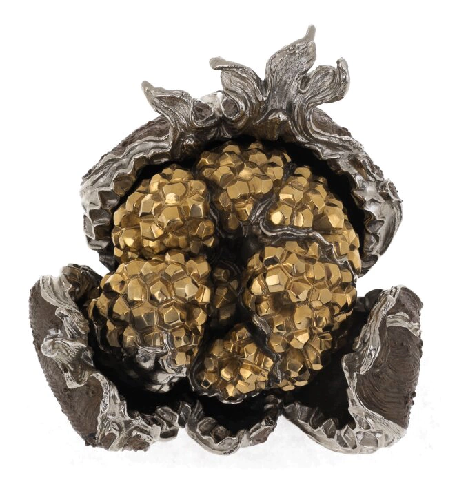 The author's bronze sculpture "Golden Garnet"