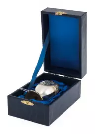 Silver Easter egg "Flowers"