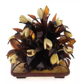 Amber composition "Snowdrops"